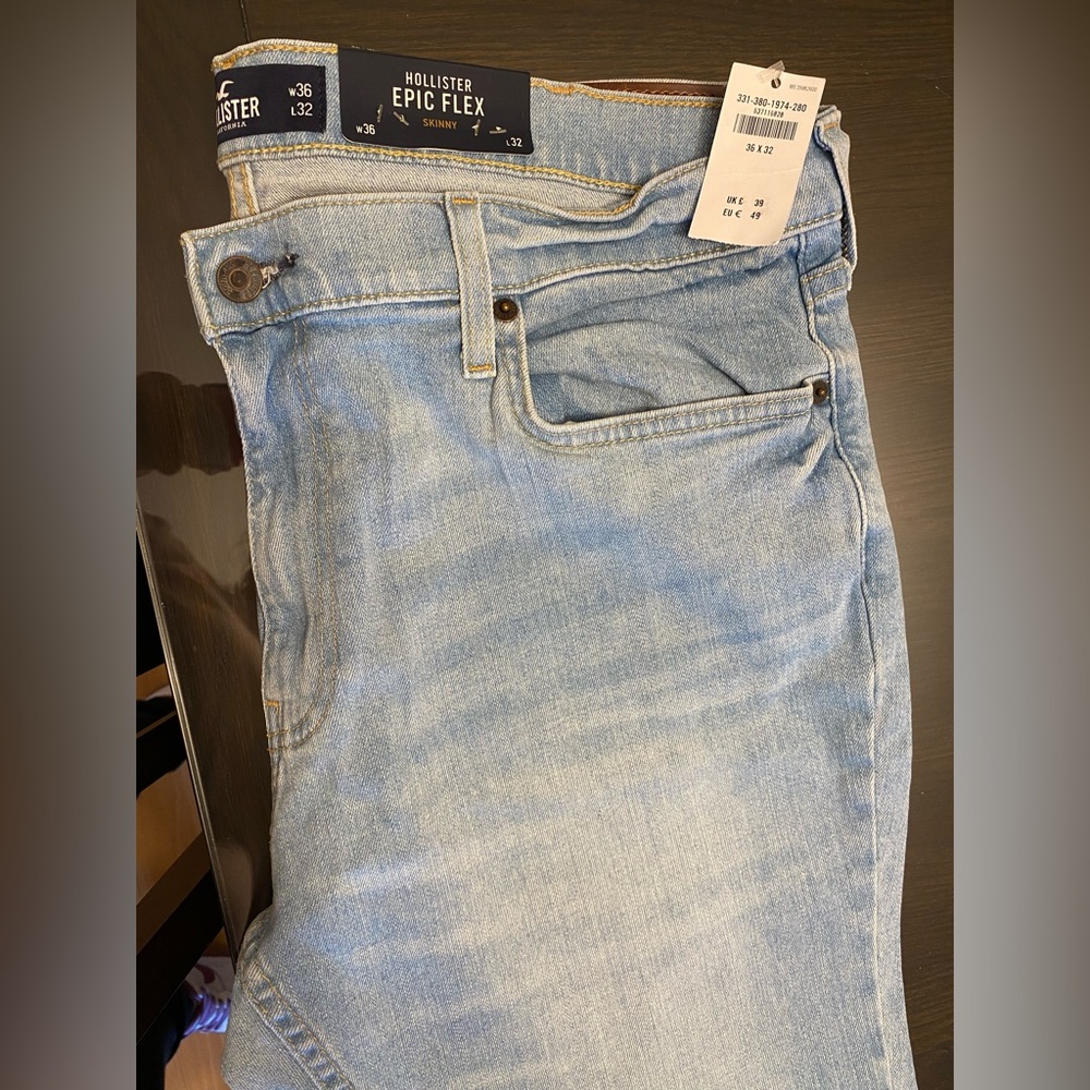 MEN’S HOLLISTER (Epic Flex) Skinny Jeans ~ Size: 36x32 NWT